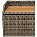 Panca Portaoggetti Giardino Grigia 100x50x52 Polyrattan Acacia - Foto miniatura 7