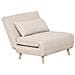 Poltrona Letto 3 in 1 con Schienale Reclinabile in 6 Posizioni, 94x78x80 cm, Beige - Foto miniatura 1