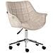 Sedia Da Scrivania Labelle Velluto Beige - Foto miniatura 2