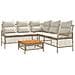 Set Divani Da Giardino 2 Pz Con Cuscini Beige In Polyrattan - Foto miniatura 1