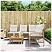 Set Divani Da Giardino 2 Pz Con Cuscini Beige In Polyrattan - Foto miniatura 2