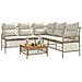 Set Divani Da Giardino 2 Pz Con Cuscini Beige In Polyrattan - Foto miniatura 3