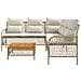 Set Divani Da Giardino 2 Pz Con Cuscini Beige In Polyrattan - Foto miniatura 4