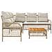 Set Divani Da Giardino 2 Pz Con Cuscini Beige In Polyrattan - Foto miniatura 5