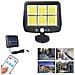 Faretto 6 Led Cob 12w Esterno Pannello Solare Sensore Movimento Crepuscolare 562 - Foto miniatura 1