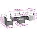 Set Divani Da Giardino Con Cuscini 7pz Nero Polyrattan - Foto miniatura 3