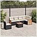 Set Divani Da Giardino Con Cuscini 7pz Nero Polyrattan - Foto miniatura 1