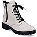 White Casual Closed Booties Stivaletti Pelle Scarpe Donna Bianco Eu 36, D8671-81 - Foto miniatura 1