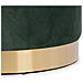 Pouf Charlotte Ii In Velluto Verde Abete E Metallo Dorato - Foto miniatura 7