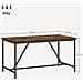 Tavolo da Pranzo per 6 Persone Stile Industriale in Legno e Acciaio, 150x80x75 cm, Marrone - Foto miniatura 2