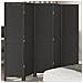 Divisorio Ambienti 5 Pannelli Nero Legno Massello Di Paulownia - Foto miniatura 1