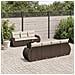 Set Divani Da Giardino 8 Pz Con Cuscini Marrone In Polyrattan - Foto miniatura 1