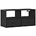 Mobile Tv Nero 80x31x39,5 Cm In Truciolato E Metallo - Foto miniatura 2
