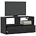 Mobile Tv Nero 80x31x39,5 Cm In Truciolato E Metallo - Foto miniatura 1