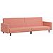 Divano Letto a 2 Posti Rosa in Velluto - Foto miniatura 1