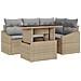 Set di Divani da Giardino in 5 Pezzi con Cuscini Beige in Rattan PE - Foto miniatura 1