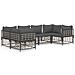 Set Divani da Giardino 6 pz con Cuscini Antracite in Polyrattan - Foto miniatura 1