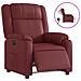 Poltrona Reclinabile Elettrica Rosso Vino in Similpelle - Foto miniatura 1