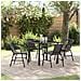 Set da Pranzo Giardino 5 Pezzi vitaXL Nero Rattan Polimerico - Foto miniatura 2
