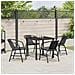 Set da Pranzo Giardino 5 Pezzi vitaXL Nero Rattan Polimerico - Foto miniatura 4