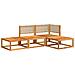 Set Divani da Giardino 4pz con Cuscini Legno Massello di Acacia - Foto miniatura 3