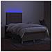 Letto a Molle con Materasso e LED Tortora 120x190 cm in Tessuto - Foto miniatura 4