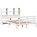 Letto Libreria senza Materasso Bianco 120x200 cm Legno di Pino - Foto miniatura 3