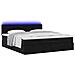 Struttura Letto Pouf con Materassi Nero 200x200 cm Velluto - Foto miniatura 3