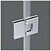 Box Doccia 2 Lati 90x100 Cm Fisso + Porta Un Battente H200 Cm Cristallo 6mm Profilo Cromato Pippo - Foto miniatura 3
