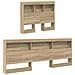 Testata contenitore rovere sonoma 75 cm Legno multistrato - Foto miniatura 4