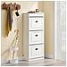 Sobuy Armadio Portascarpe Con Ante A Ribalta, Effetto Legno Invecchiato Bianco - Foto miniatura 6
