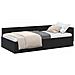 Cornice del letto ad angolo Altro con testiera Nero 90 x 190 cm - Foto miniatura 3
