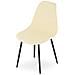 Sedia da scrivania moderna WAT color crema con gambe nere - Foto miniatura 2
