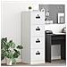 Armadio per File con cassetto 2 pcs Bianco 44 x 50 x 106.5 cm - Foto miniatura 2