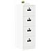 Armadio per File con cassetto 2 pcs Bianco 44 x 50 x 106.5 cm - Foto miniatura 3
