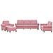 Set di Divani 4 pz con Cuscini rosa in Velluto - Foto miniatura 1