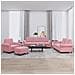 Set di Divani 4 pz con Cuscini rosa in Velluto - Foto miniatura 2