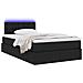 Letto con contenitore e LED con led Nero 120 x 200 cm Tessuto - Foto miniatura 3