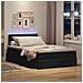 Letto con contenitore e LED con led Nero 120 x 200 cm Tessuto - Foto miniatura 5
