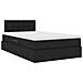 Letto con contenitore e LED con led Nero 120 x 200 cm Tessuto - Foto miniatura 6