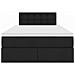 Letto con contenitore e LED con led Nero 120 x 200 cm Tessuto - Foto miniatura 8
