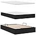 Letto con contenitore e LED con led Nero 120 x 200 cm Tessuto - Foto miniatura 9
