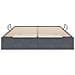Letto con Contenitore Grigio scuro 135 x 190 cm Velluto - Foto miniatura 7