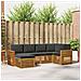 Set divani 6 pcs Naturale e Antracite Legno di Acacia Massello - Foto miniatura 2