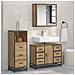 Set di mobili per il bagno con porta 3 pcs Rovere artigianale - Foto miniatura 2