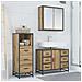 Set di mobili per il bagno con porta 3 pcs Rovere artigianale - Foto miniatura 4