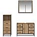 Set di mobili per il bagno con porta 3 pcs Rovere artigianale - Foto miniatura 9