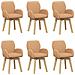 Sedie da pranzo girevoli 6 pcs Bouclé Beige 54 x 58 x 87 cm - Foto miniatura 1