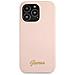 Guess Guhmp13llslmglp Iphone 13 Pro / 13 6,1 Rosa Chiaro /rosa Chiaro Custodia In Silicone Script Gold Logo Magsafe - Foto miniatura 6