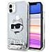 Custodia Rigida Argentata Con Glitter Choupette Head Per Iphone 11/xr - Foto miniatura 1